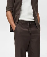Mango Men's Straight-Fit Viscose Pants