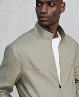 Mango Men's Zipper Linen Jacket