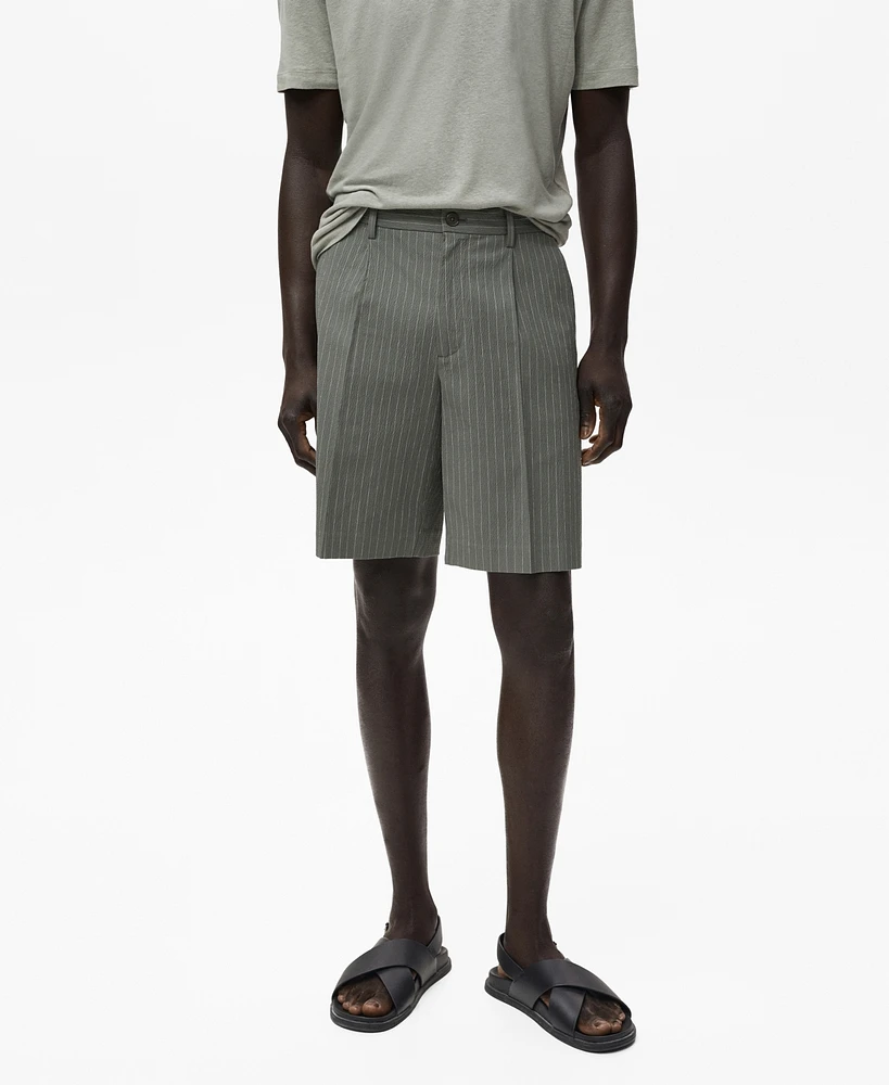 Mango Men's Slim-Fit Chino Cotton Bermuda Shorts