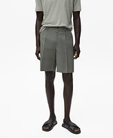 Mango Men's Slim-Fit Chino Cotton Bermuda Shorts