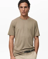 Mango Men's Short-Sleeved Lyocell T-Shirt