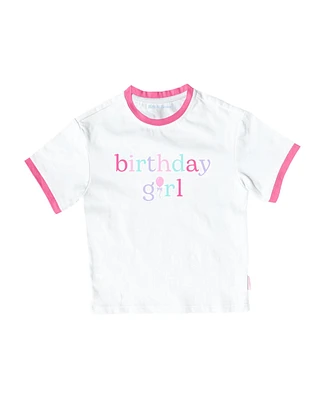 Bits & Bows Girls Birthday Girl Crewneck T-Shirt