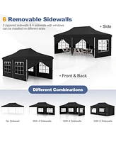10 x 20 Feet Pop up Canopy with 6 Sidewalls Windows and Carrying Bag