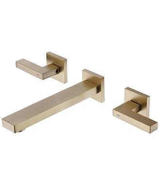 Greenspring Two-Handle Wall Mounted Bathroom Faucet