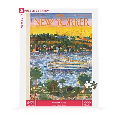 New York Puzzle Company Sunset Cruise 1000 Piece Puzzle