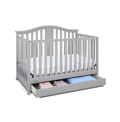 Graco Solano 4-in-1 Convertible Crib with Drawer - Pebble Gray