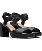 Clarks Collection Women's Ambyrlyn Faye Block Heel Sandals