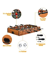 4-in-1 Combo Game Table Set Foosball Table with Billiards and Hockey