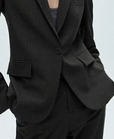 Mango Women's Pinstripe Suit Jacket