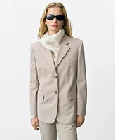 Mango Women's Structured Straight-Fit Jacket
