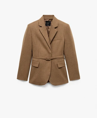Mango Women's Wool-Blend Suit Jacket