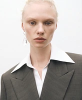 Mango Women's Oversized Double-Breasted Suit Jacket