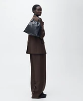 Mango Women's Straight-Fit Lyocell Suit Jacket