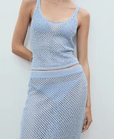 Mango Women's Rhinestone Detail Knitted Top