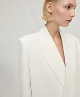 Mango Women's Double-Breasted Lyocell Suit Jacket