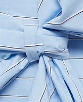 Mango Women's Bow Detail Striped Cotton Skirt