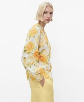 Mango Women's Floral Cotton Blouse