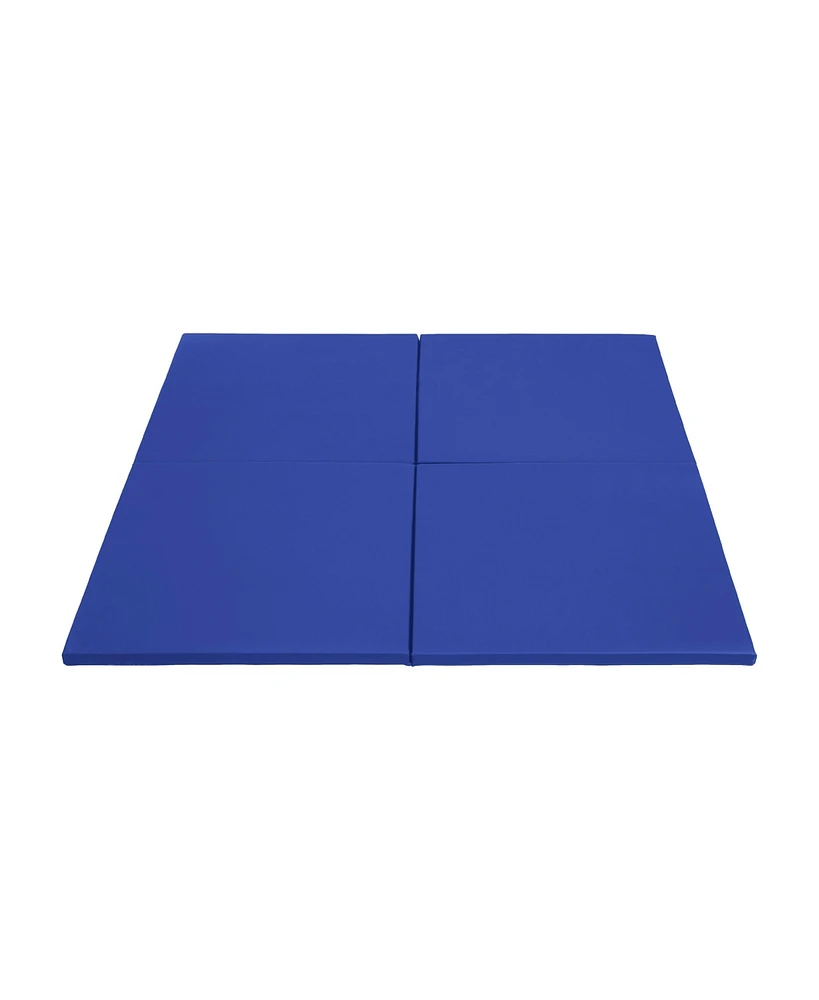 ECR4Kids SoftZone Play Patch Activity Mat Squares, Orange, 4-Pack