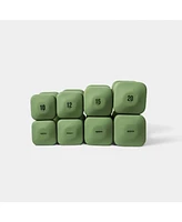 WeGym SafeGrip Dumbbells Upper Set with Dark Rack - 10, 12, 15, 20lbs