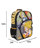 Dragon Ball Z Super Saiyan Character Panels 16” Backpack