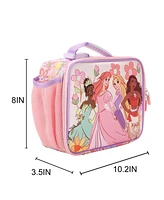 Disney Princess Characters On Floral Print 8” Lunch Kit