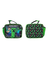 Minecraft Creepers and Block Characters Insulated Lunch Kit