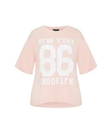 City Chic Plus Lani Oversized Tee