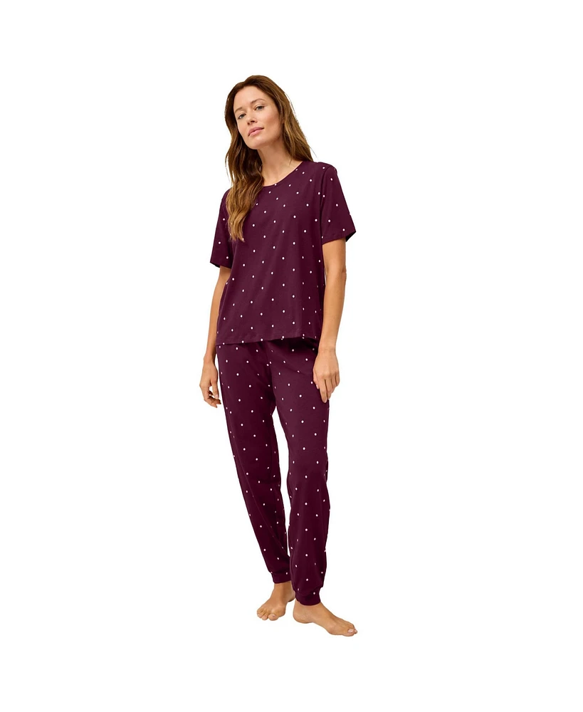 ellos Plus Short Sleeve Tee & Jogger 2-Piece Sleep Set