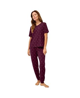 ellos Plus Short Sleeve Tee & Jogger 2-Piece Sleep Set