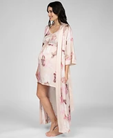 Seraphine Women's Maternity Woven Print Kimono