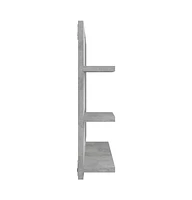 Bathroom Mirror Concrete Gray 23.6"x4.1"x17.7" Engineered Wood