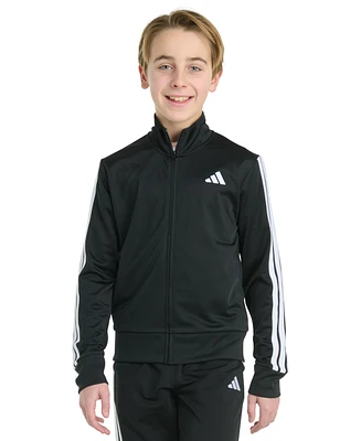 adidas Big Boys Long-Sleeve Full-Zip Essential Tricot Jacket