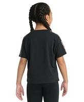 adidas Big Girls Printed Raglan Short-Sleeve Logo Graphic Cotton T-Shirt