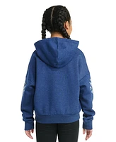 adidas Big Girls Long-Sleeve Heather Multi Graphic Fleece Pullover Hoodie