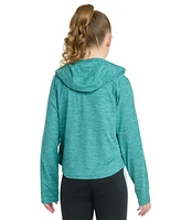 adidas Big Girls Long-Sleeve Hooded Melange Top