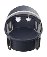 Slickblue Kids Portable Bassinet On-The-Go Folding Dome with Canopy and Toys