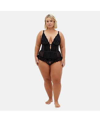 City Chic Plus Viva Ouvert Bodysuit