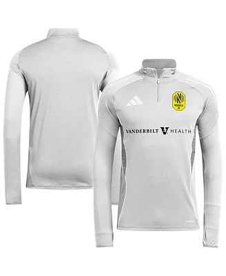 Adidas Men's Silver Nashville Sc 2025 Aeroready Quarter-Zip Long Sleeve Training Sweatshirt