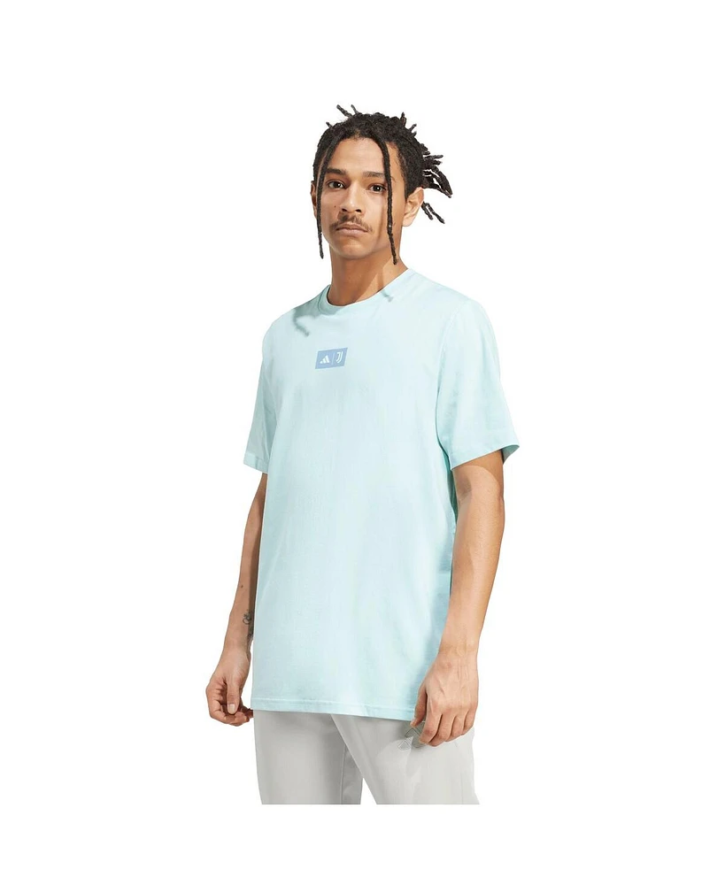 Adidas Men's Aqua Juventus Jersey Hook T-Shirt