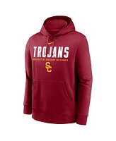 Nike Men's Cardinal Usc Trojans Primetime Dynamic Mascot Club Fleece Pullover Hoodie