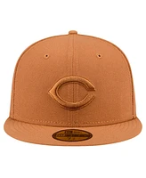 New Era Men's Brown Cincinnati Reds Color Pack 59FIFTY Fitted Hat