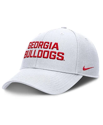 Nike Men's White Georgia Bulldogs Rise Practice Adjustable Hat