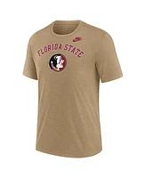 Nike Men's Heather Light Brown Florida State Seminoles Legacy Arch Tri-Blend T-Shirt