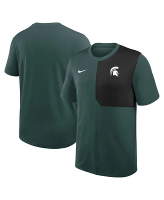 Nike Men's Green Michigan State Spartans 2025 Sideline Uv Performance Coach T-Shirt
