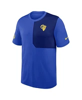 Nike Men's Royal Los Angeles Rams Sideline Uv Performance Coach T-Shirt