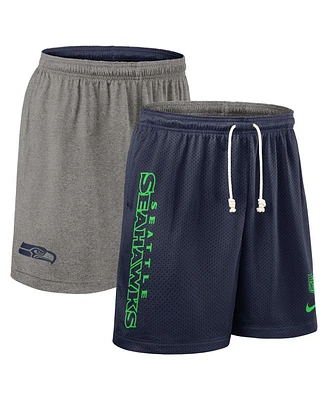 Nike Men's College Navy Seattle Seahawks Sideline Reversible Performance Shorts