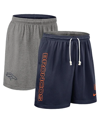 Nike Men's Navy Denver Broncos Sideline Reversible Performance Shorts