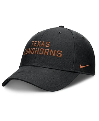 Nike Men's Black Texas Longhorns Rise Practice Adjustable Hat
