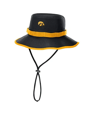 Nike Men's Black Iowa Hawkeyes 2025 Sideline Apex Boonie Performance Bucket Hat