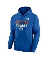 Fanatics Men's Royal Edmonton Oilers 2025 Stanley Cup Playoffs Breakout Fleece Pullover Hoodie